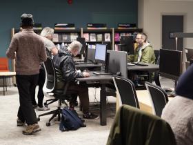 Library members in new computer space