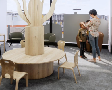 Artist's impression of the proposed new look for the library's Children's Area.